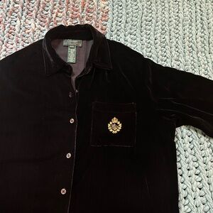 Vintage Lauren Ralph Lauren M/P velvet button down